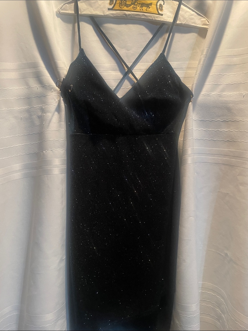 Windsor Emerald Green Sparkle Spaghetti strap Mini Dress